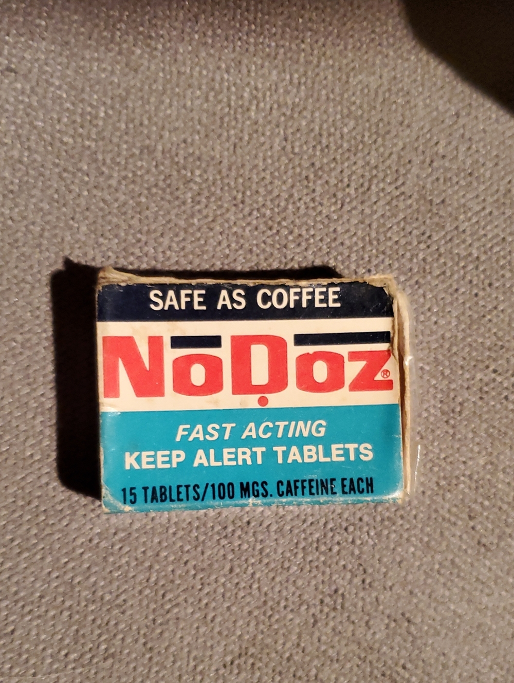 Fast Acting Keep Alert Tablets - Blue and Red Packaging 1950 To 1960 With Pills.